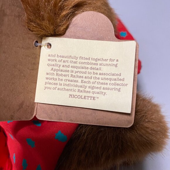 Robert Raikes Nicolette Bears Vintage Christmas Collectible 12" Limited Edition - Picture 9 of 11